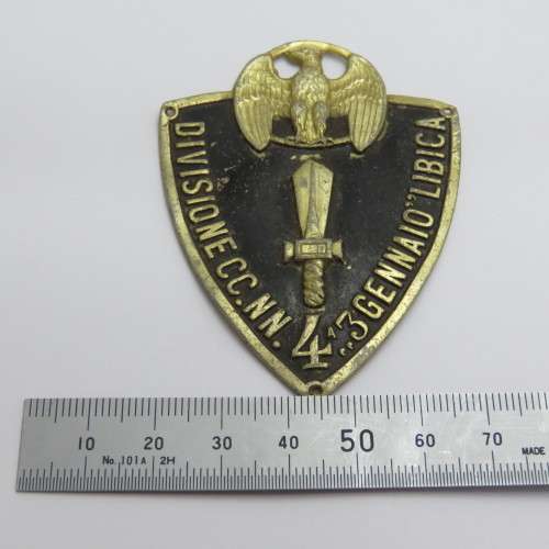 WW2 Italian 4th Division Africa Scudetto arm shield - 3 Gennaio Libica