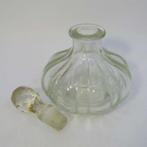Vintage Glass perfume decanter with lid