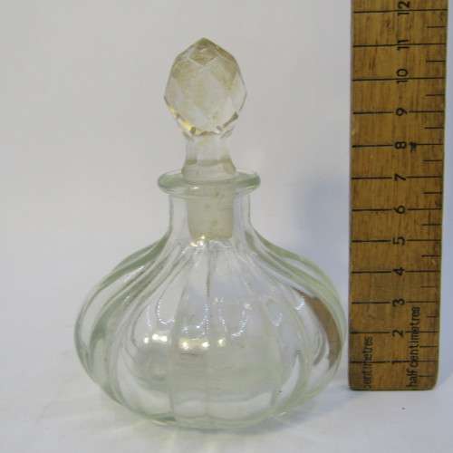 Vintage Glass perfume decanter with lid