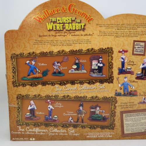 McFarlane Toys Wallace and Gromit The Curse of the Were-Rabbit - The Cauliflower collection set