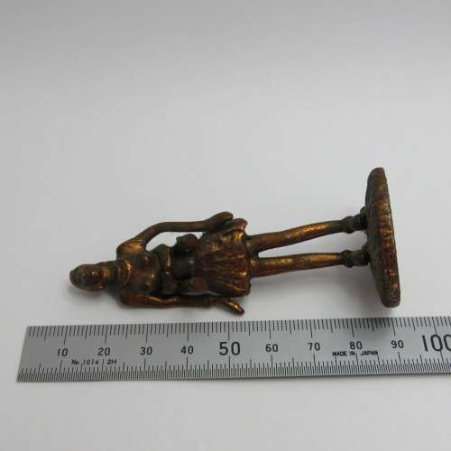 Copper figurine African woman with baby