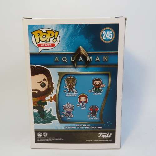 Funko Pop Heroes #245 Aquaman vinyl figure in box