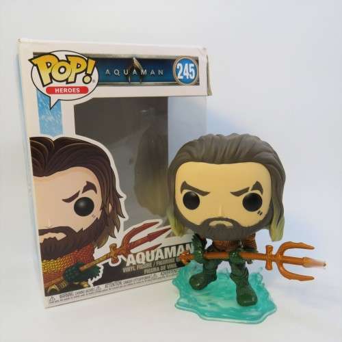 Funko Pop Heroes #245 Aquaman vinyl figure in box
