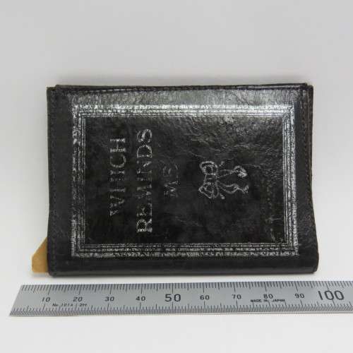 Antique Leather pouch with 2 mirrors