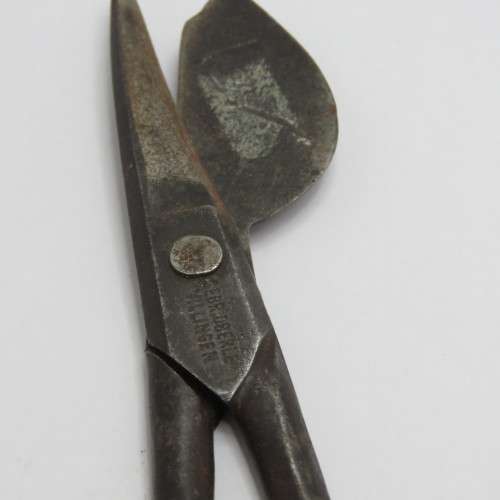 Antique wick trimming scissors inscribed Gebr Oberle Villingen