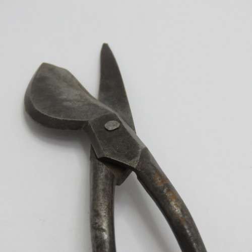 Antique wick trimming scissors inscribed Gebr Oberle Villingen