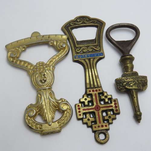 Lot of 3 vintage bottle openers