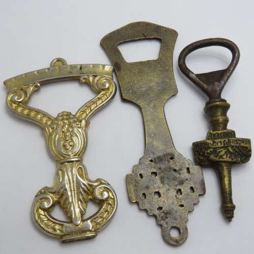 Lot of 3 vintage bottle openers