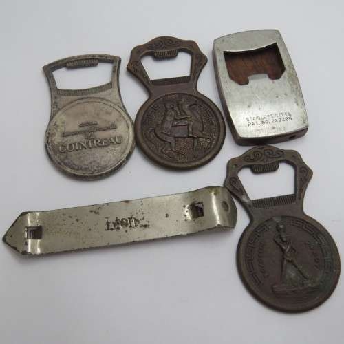 Lot of 5 vintage bottle openers