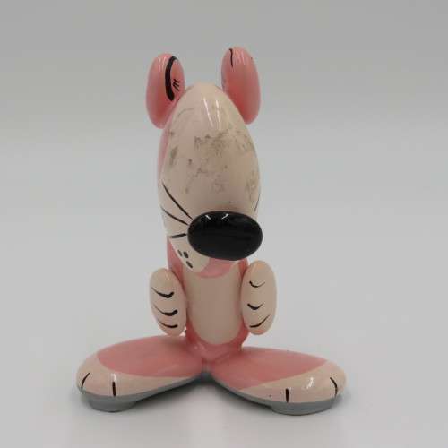 Handpainted metal pink panther figurine