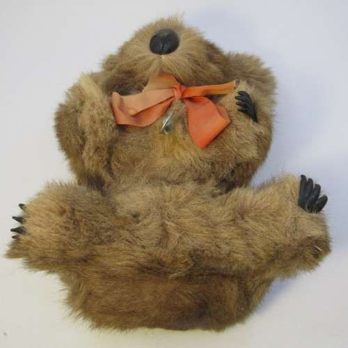 Vintage Musical Koala bear stuffed plush toy - one hand missing