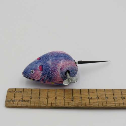 Tin Plate Mechanical mouse toy in box