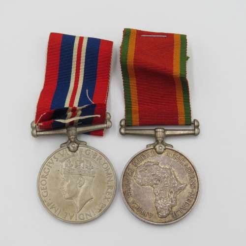 WW2 Father and son medal sets - 140851 A.S Venter and 232760 B.C Venter