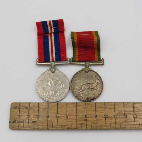WW2 Father and son medal sets - 140851 A.S Venter and 232760 B.C Venter
