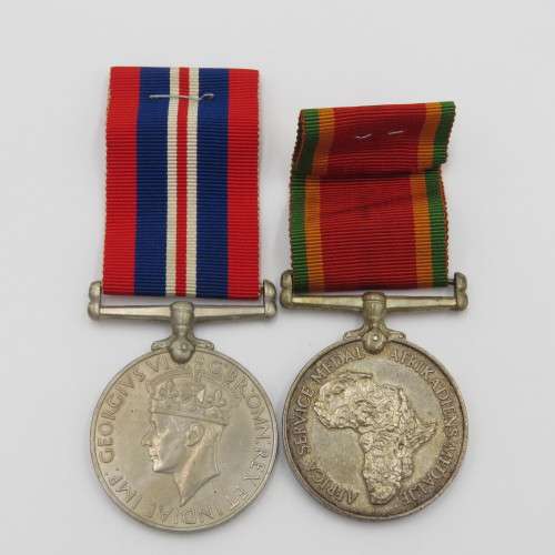 WW2 Father and son medal sets - 140851 A.S Venter and 232760 B.C Venter
