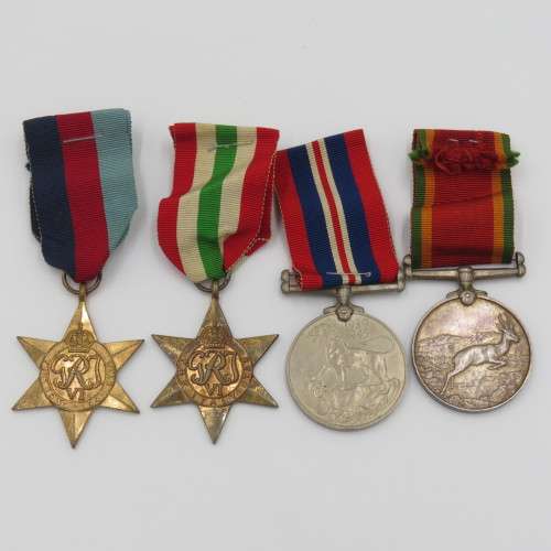 WW2 Father and son medal sets - 140851 A.S Venter and 232760 B.C Venter