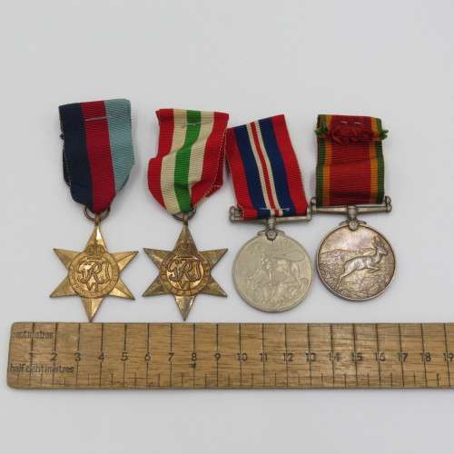 WW2 Father and son medal sets - 140851 A.S Venter and 232760 B.C Venter