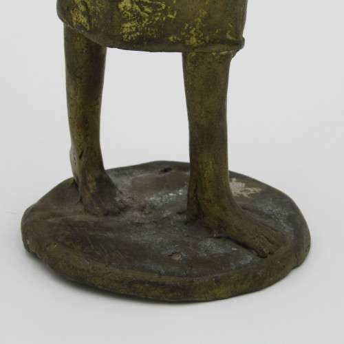 Ashanti bronze statue of lady with baby and pot on head - lost wax method used