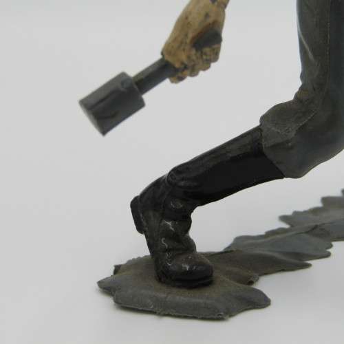 WW2 German soldier - hand grenade thrower - made by Marx toys in Great Britain