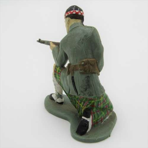 1964 Scottish soldier - kneeling with rifle - made by Louis Marx and Co. Ltd.