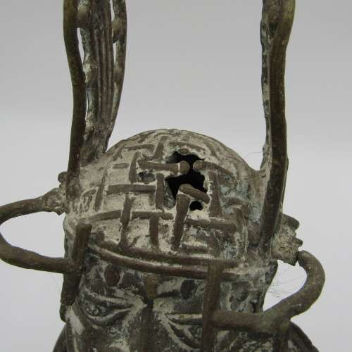 Bronze statue of Benin warrior - height 32cm