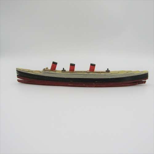 R.M.S Queen Mary - unique take to pieces model ship in box - made by Chad Valley Works