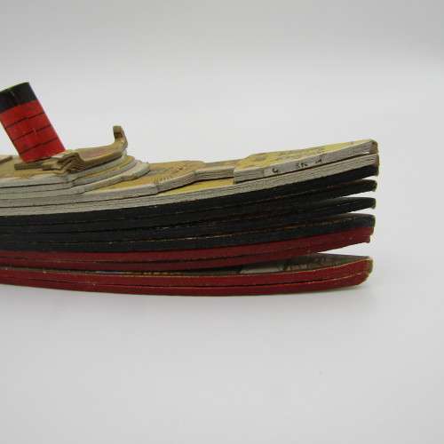 R.M.S Queen Mary - unique take to pieces model ship in box - made by Chad Valley Works