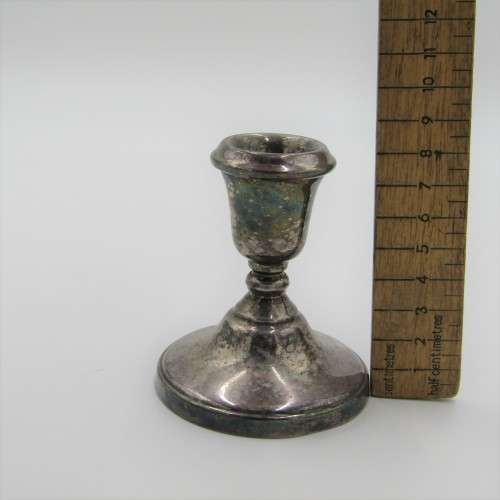 Pair of Lambidis original Silverware candle holders