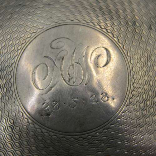 Small glass bowl with Silver lid