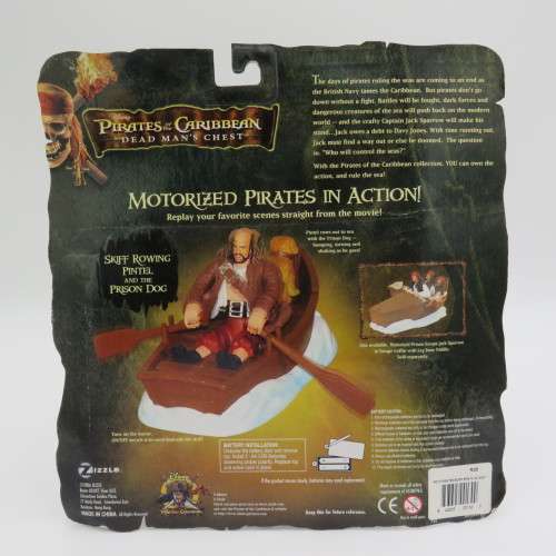 Disney Zizzle Motorized Skiff rowing Pintel and the Prison dog - Pirates of the Caribbean