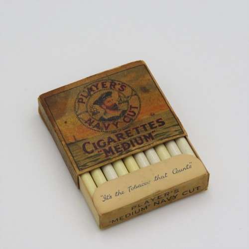 Players Navy cut packet of antique play cigarettes - Miniature - Scarce
