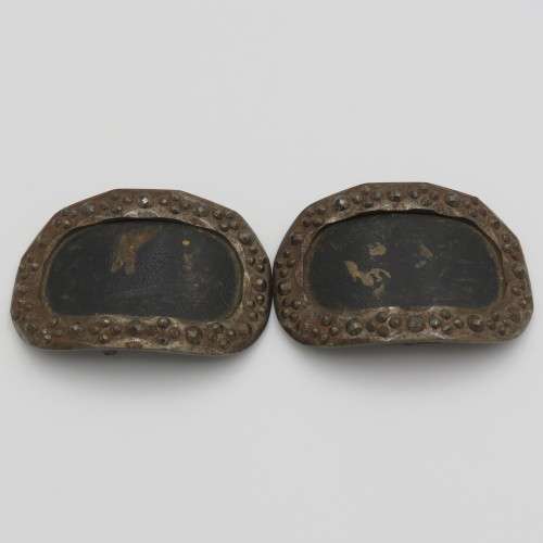 Pair of Victorian shoe buckles with Marcasite