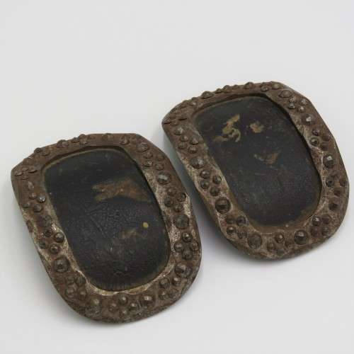 Pair of Victorian shoe buckles with Marcasite