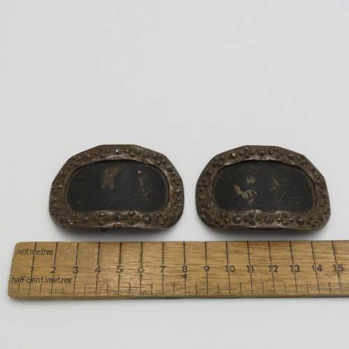 Pair of Victorian shoe buckles with Marcasite