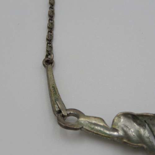Sterling silver choker necklace with marcasites - Top quality - 9,3 g - Length 43 cm