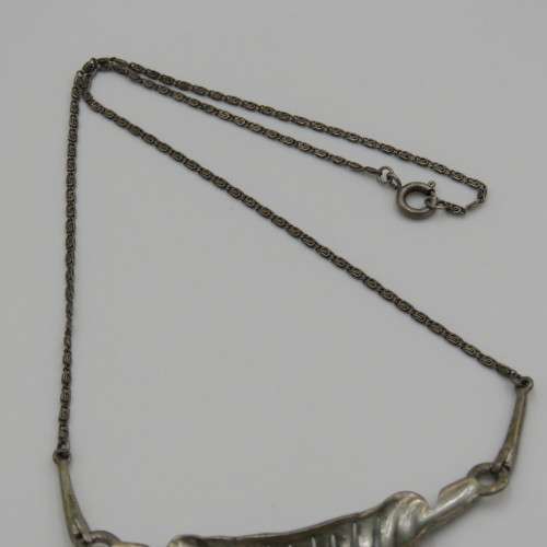 Sterling silver choker necklace with marcasites - Top quality - 9,3 g - Length 43 cm