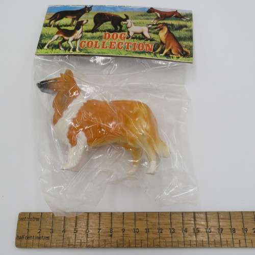 Vintage set of 6 collectible plastic dogs