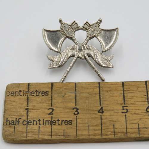 Fireman`s crossed axes badge