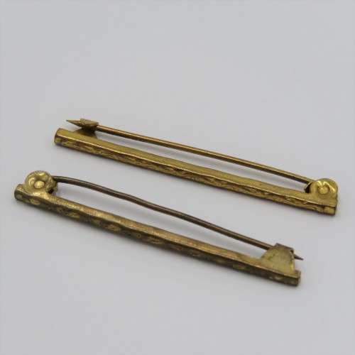 Pair of vintage goldplated tie pins