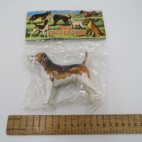 Vintage set of 6 Collectible plastic dogs