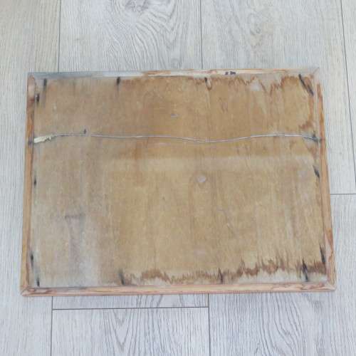 Gold Flake Wills`s Cigarettes enamel sign in wooden frame