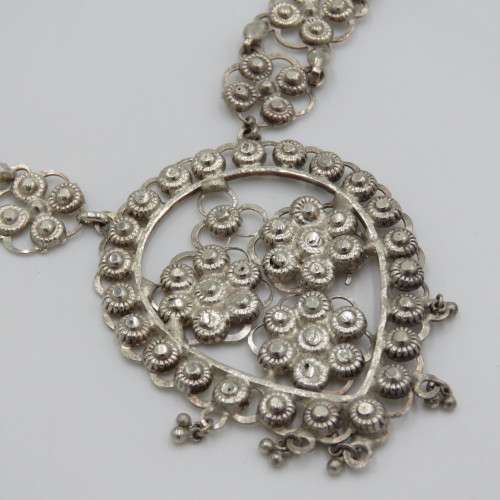 Indian silver necklace - Scan 85% silver - Weighs 50,0 g - Length 63 cm