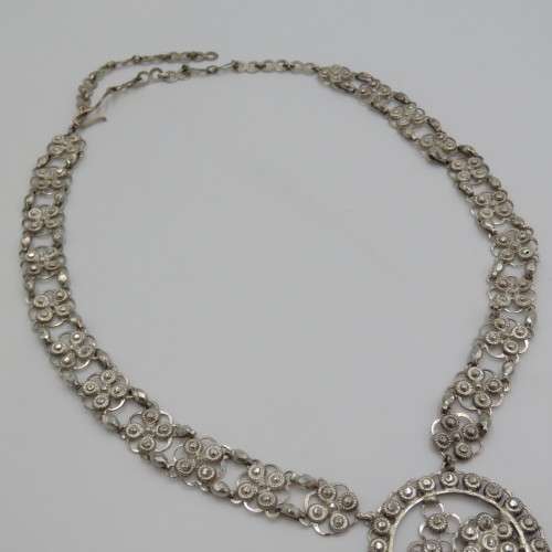 Indian silver necklace - Scan 85% silver - Weighs 50,0 g - Length 63 cm