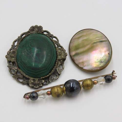 Lot of 3 vintage brooches