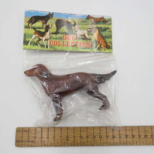 Vintage set of 6 collectible plastic dogs