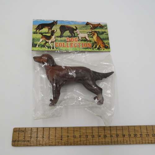 Vintage set of 6 collectible plastic dogs