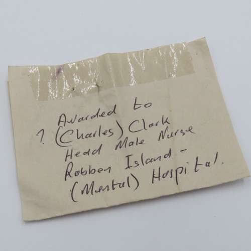 Proficiency in Mental Nursing medal issued to Charles J. Clark