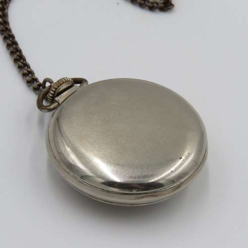 Vintage Westclox Zobo pocketwatch with chain - Not working - Total length of chain 46 cm