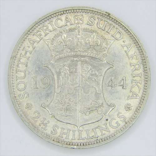 1944 SA Union Half Crown 2 1/2 Shilling - AU