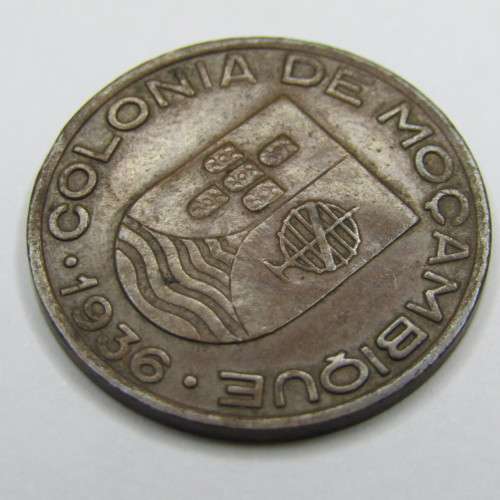 1936 Mozambique 20 Centavos - XF